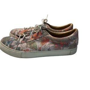 Filippo Raphael Edward Müller Floral Lace Up Casual Sneakers, size 40